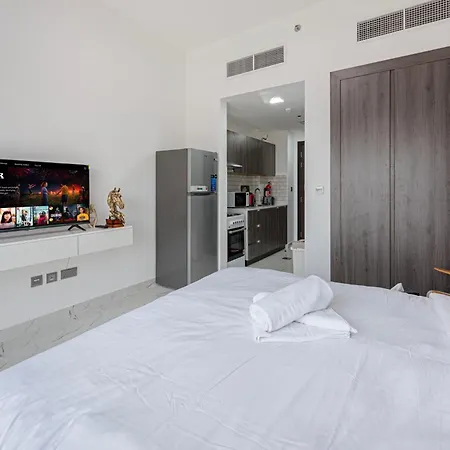 Trendy Studio Getaway In Dubailand'S Best Distric Exterior foto